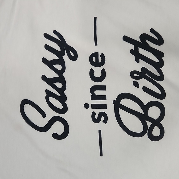 Black and White Sassy since Birth Ringer Shortsleeve Shirt - Picture 2 of 4